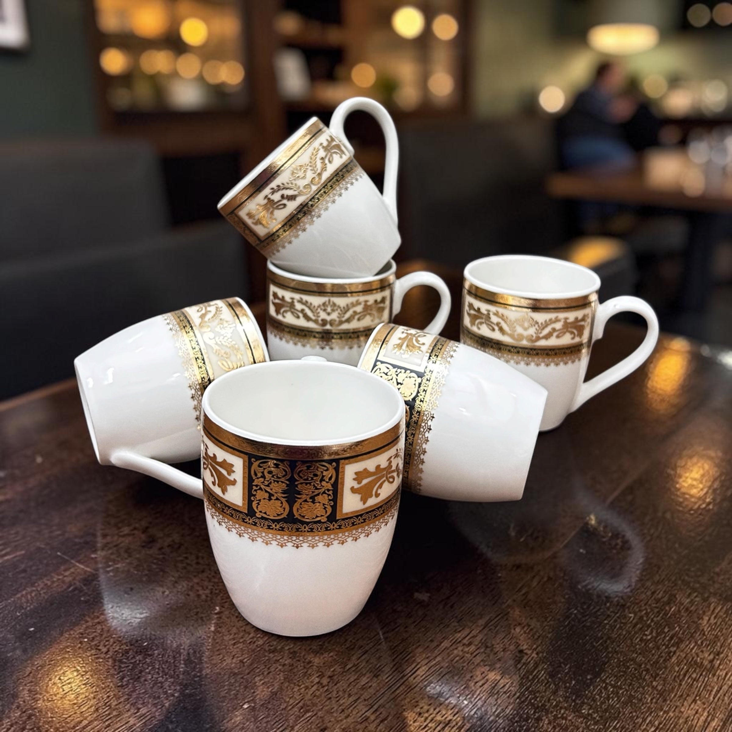 Noor-e-Mahal Imperial Tea/Coffee Mug Set (6-Pieces) (Big Size)