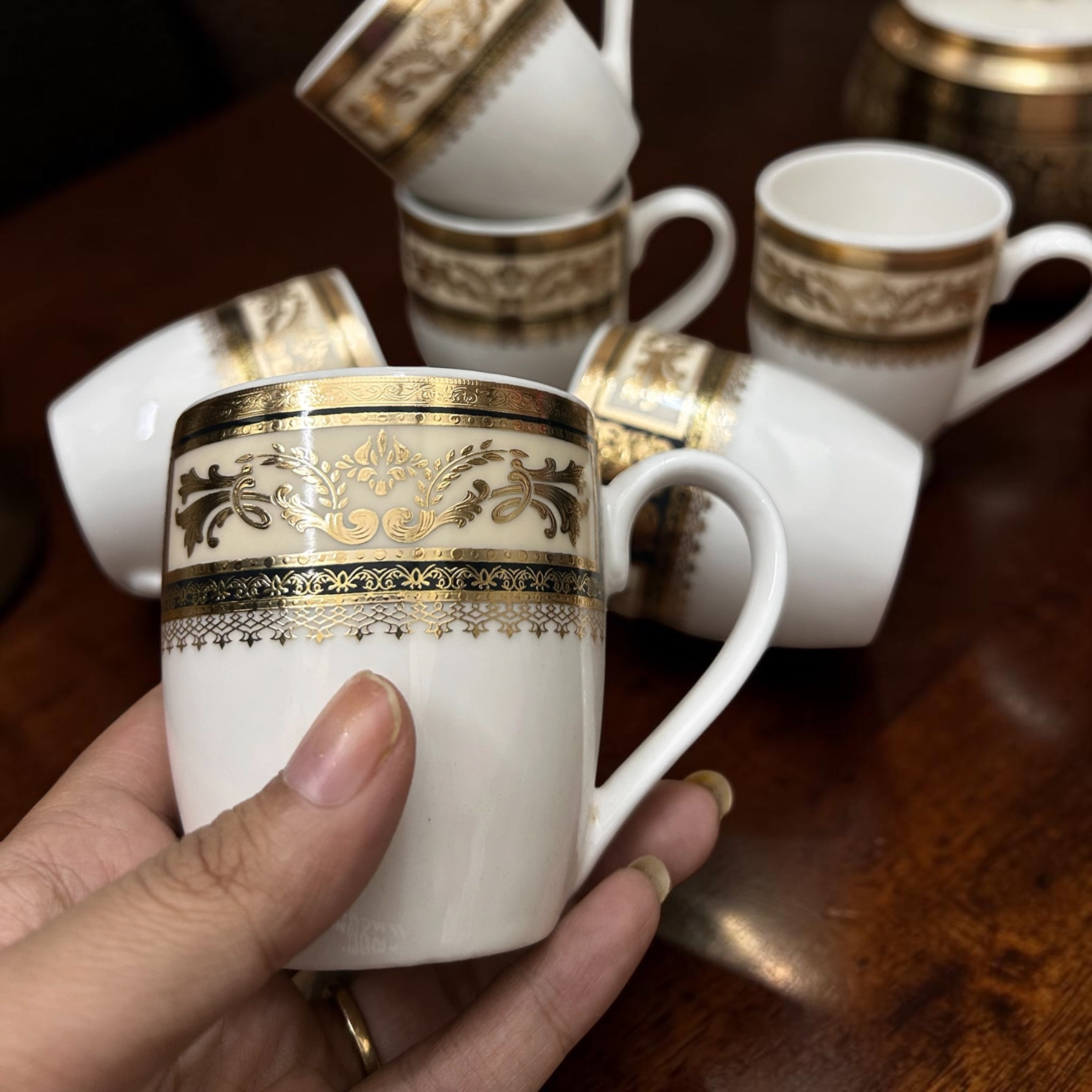Noor-e-Mahal Imperial Tea/Coffee Mug Set (6-Pieces) (Big Size)