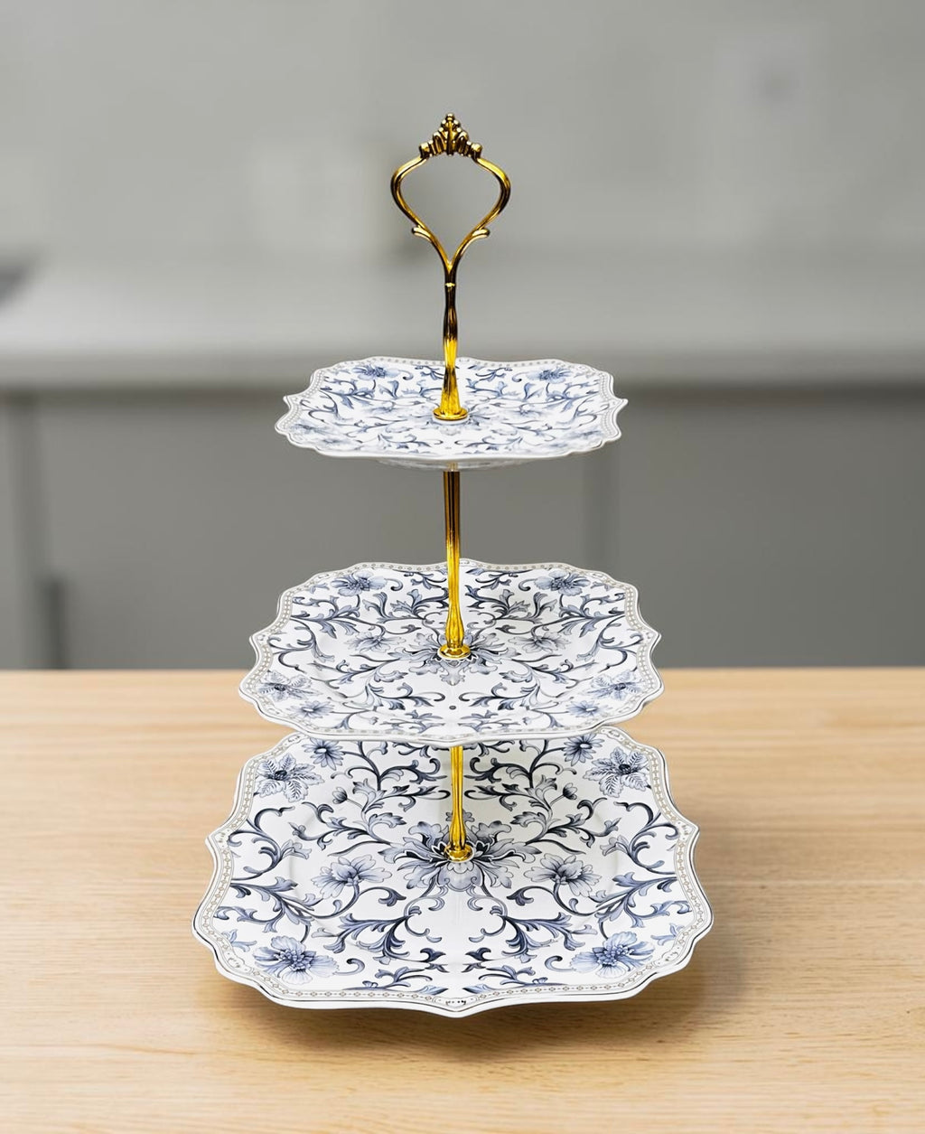 Somerset Garden 3-Tier Dessert Stand (Vintage Collection, Finest Premium Porcelain, Gift Packaging)