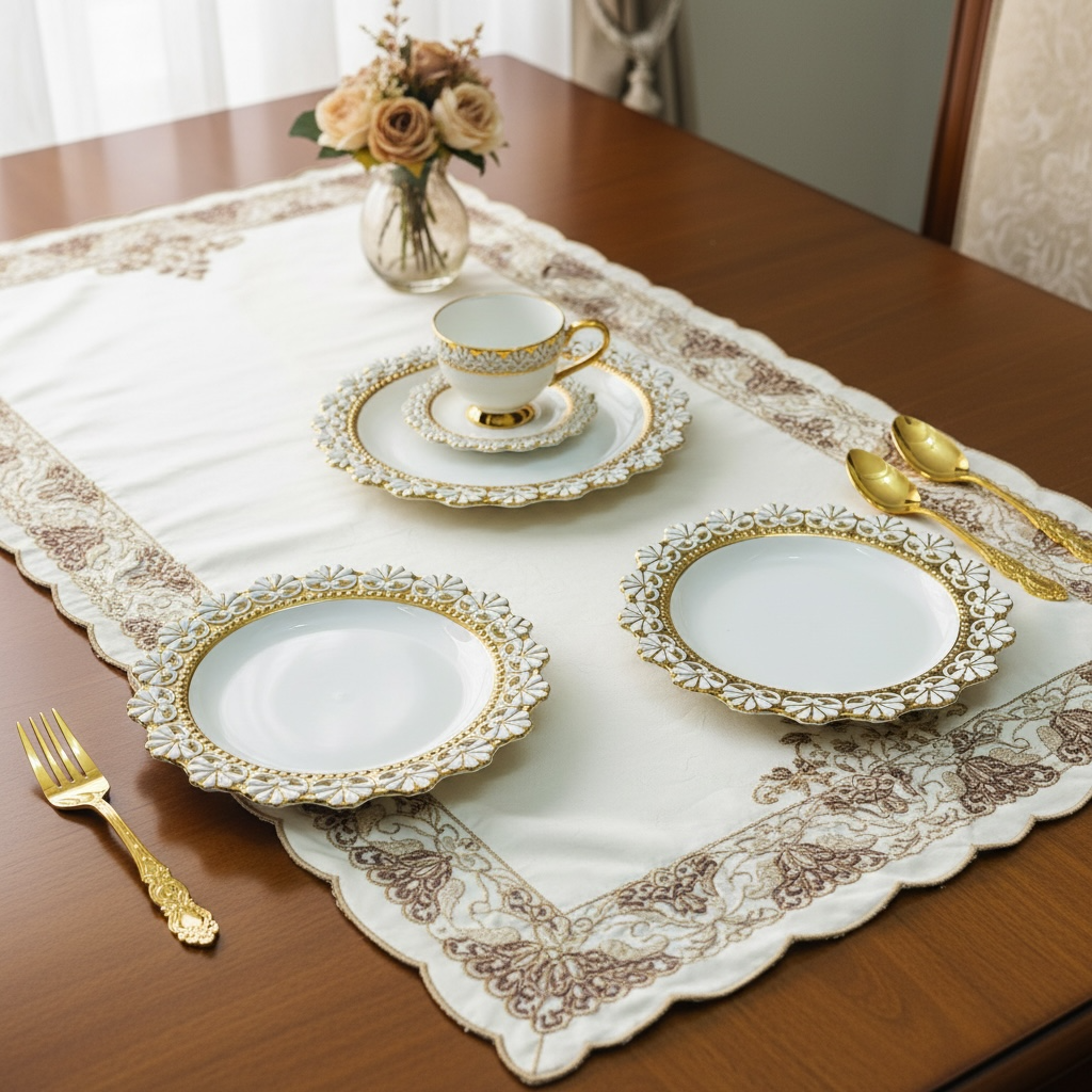 Palais de Versailles Gold Tea/Coffee & Snacks Set (18 Pieces; 6 Cups, 6 Saucers, 6 Snack plates)