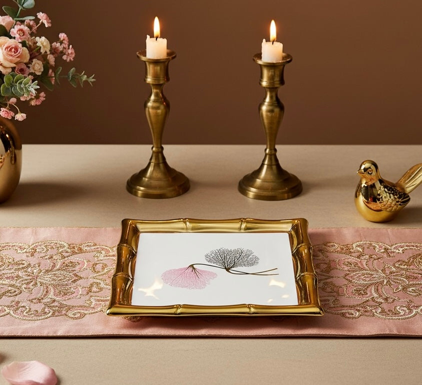 Château de Roselle Royal Tea/Coffee Snack Set - BLUSH PINK (24 Pieces; 6 Cups, 6 Saucer, Tea Pot, Sugar Pot, Milk Pot, 6 Snack Plates, 1 Tray)