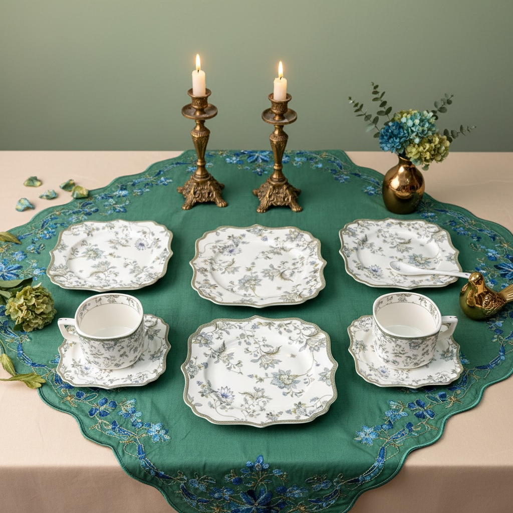 The Windsor Blush Luxury Tea/Coffee Snack Set (24 Pieces; 6 Cups, 6 Saucers, 6 Snack Plates & 6 Spoons)