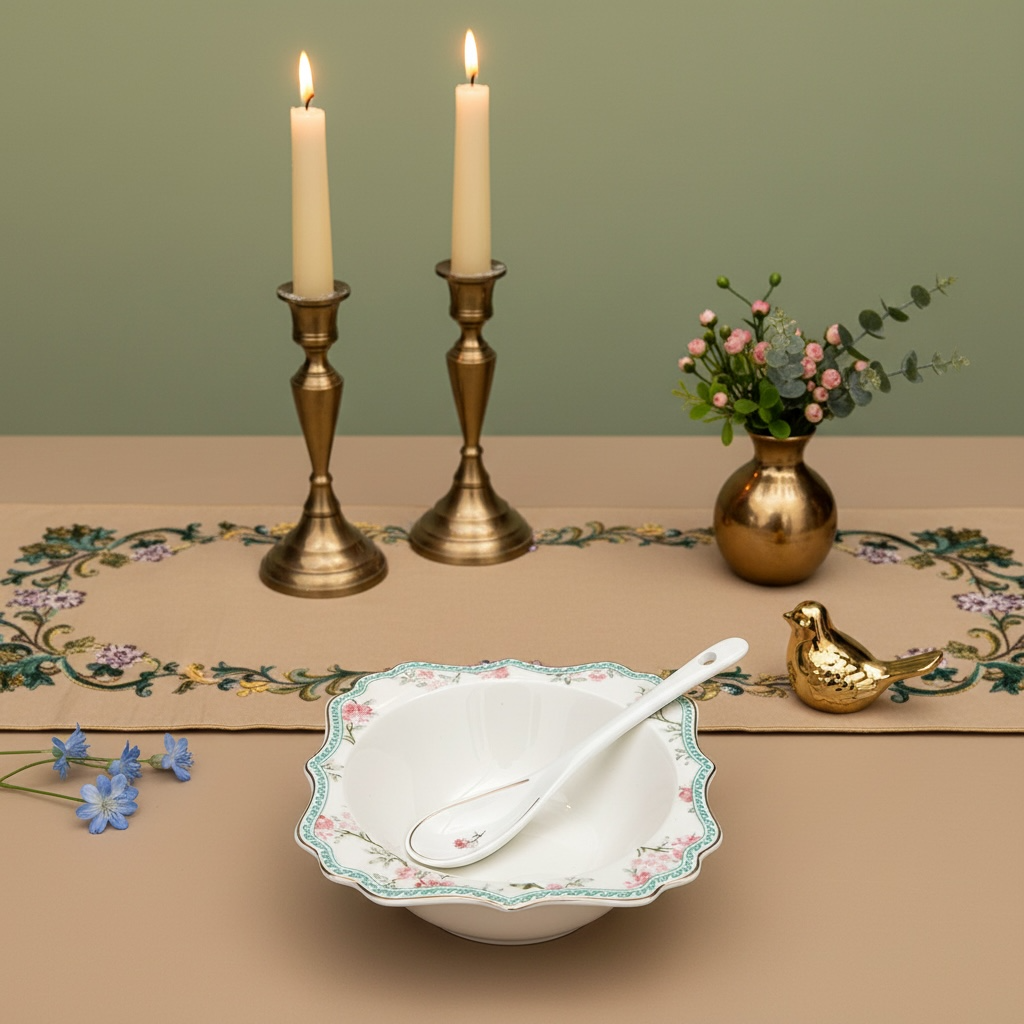 Jardin Mystique Premium Porcelain Tea, Snack & Dessert Stand Set (31 Pieces) - VALUE PACK