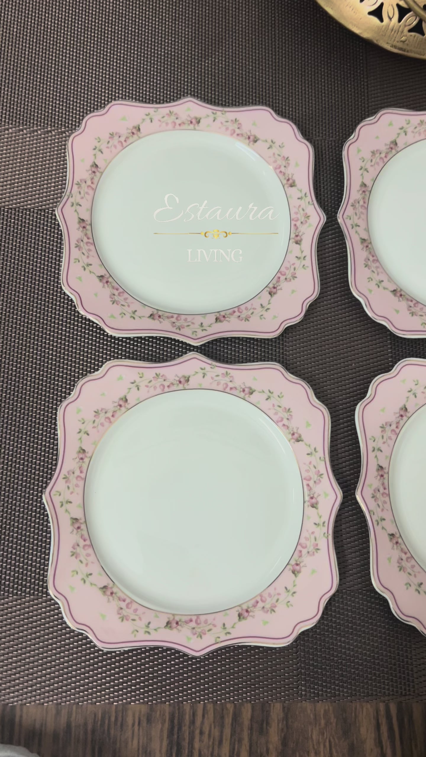 Palais de Roses Deluxe Set (12 Pieces; 6 Cups & 6 Saucers)