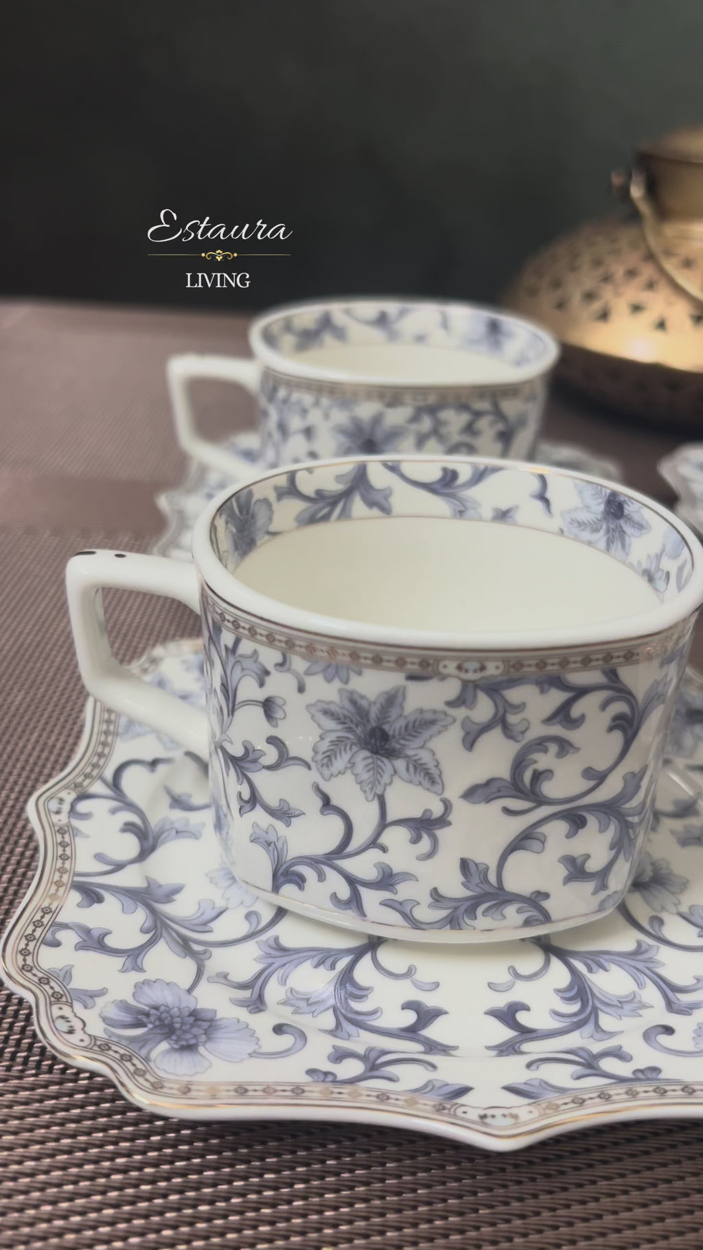 Somerset Garden Tea Set (12 Pieces; 6 Cups & 6 Saucers)