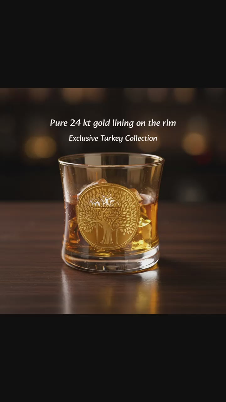 Emperor’s Reserve 24K Gold Crystal Glass Set (4 Pieces)-Turkey Crystalite collection